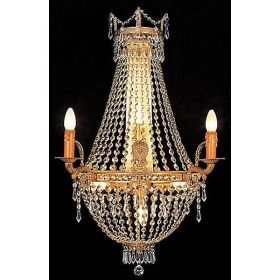 Gilt Crystal Chandelier Sconce