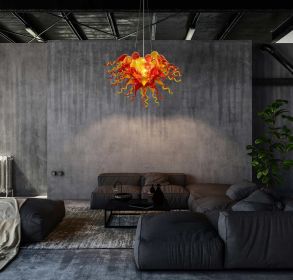 Amber Red Burst Chandelier