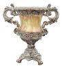 Crinkled Silver Handled Urn