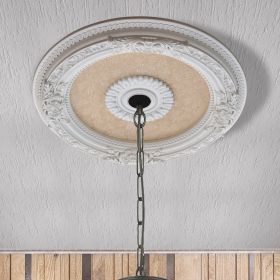 Petite Blanco Chandelier Ceiling Medallion 24 inch Diameter