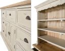 Farmhouse Cote de Azur Hutch in White Chalk and Natural Finish