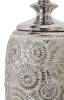 Sterling and Crystal Cylindrical Vase with Lid