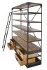 Large Industrial Shelve With Ladder 80 Inches Tall