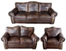 Botswana Croc and Leather Sofa Set of 3 (KIT)