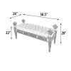 Chapelle 3 Seater Bench 58"W-Platine