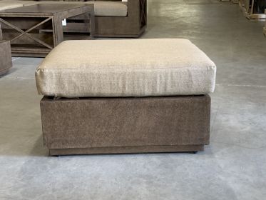 Modern Rustic Ottoman With Cushion