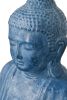 Sitting Buddha Lotus Blue Wash Finish