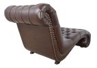 Botswana Dark Brown Micro Leather Chaise