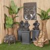 Buddha Face Wall Decoration Small Black Earth