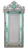 Striking Venetian Style Mirror With Seafoam Border 47.24" Tall