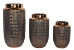 Set of 3 Copper illusion Vases