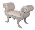 Mystique Gray Mahogany Scrolled Love Seat