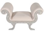 Mystique Gray Mahogany Scrolled Love Seat