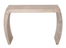 Mango Curved Console Table White Wash