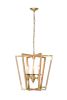 Urban Wood Brass Hexad Chandelier