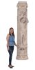 Roman Girl With Bowl Pilaster Stone Cast