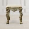 Platina Lion End Table with Marble Top