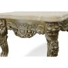 Platina Lion End Table with Marble Top