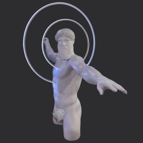 Modern Zeus Sculpture