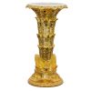 Golden Emerald Peacock Pedestal