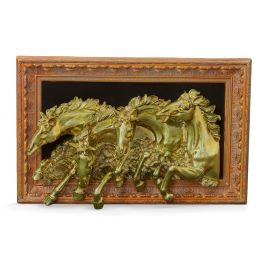 Golden Wild Horses Wall Décor