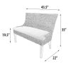 Alfresco Bench Kuba Weave Savannah Wash