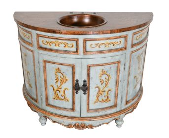 Blue Peruvian Copper Top Vanity