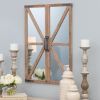 Rustic Vintage Faux Barn Doors Farmhouse Wall Mirror