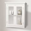 Classic 2-Door Bathroom Wall Cabinet in White Finish