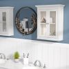 Classic 2-Door Bathroom Wall Cabinet in White Finish