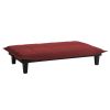 Contemporary Futon Style Sleeper Sofa Bed in Red Microfiber