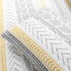 Full/Queen Scandinavian Grey/Yellow Reversible Cotton Quilt Set