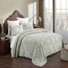 Full Size 100-Percent Cotton Chenille 3-Piece Coverlet Bedspread Set in Sage