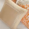 King size 5-Piece Comforter Set in Orange Damask Print