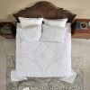 King Size 100-Percent Cotton Chenille 3-Piece Coverlet Bedspread Set in White