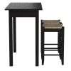 3 Piece Espresso Dining Set with Table and 2 Backless Stools