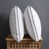 Set of 2 Queen size Gusseted Goose Down Feather Pillow in Organic Cotton Fabric