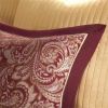 Queen 12 Piece Cotton Polyester Comforter Set Red Gold Paisley