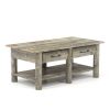 FarmHome Cedar Lodge 2 Drawer & 2 Faux Drawers Coffee Table