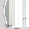 Rectangular Arch Top Wavy Modern Frameless Wall Mirror