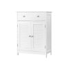 FarmHome White 2 Door Floor Bathroom Storage Cabinet