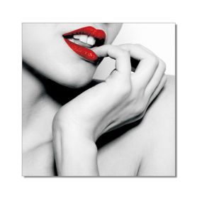 Oppidan Home &quot;Red Lip Seduction&quot; Acrylic Wall Art (40&quot;H X 40&quot;W)