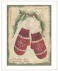 Trendy Decor 4U "Merry Mittens" Framed Wall Art, Modern Home Decor Framed Print for Living Room, Bedroom & Farmhouse Wall Decoration by Jill Ankrom