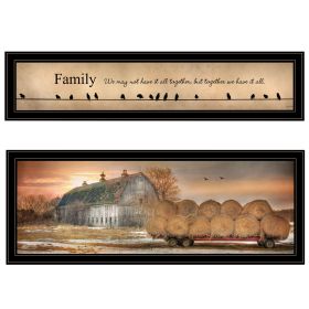 "Together Blessed" 2-Piece Vignette by Artisan Lori Deiter, Ready to Hang Framed Print, Black Frame