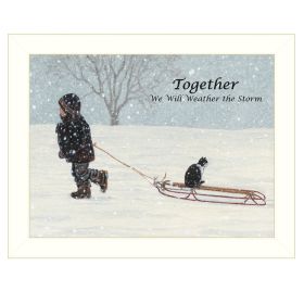 "Together" by Artisan Bonnie Mohr , Ready to Hang Framed Print, White Frame