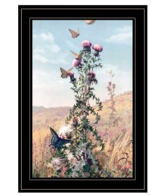 "Meadow Butterflies" by Stellar Design Studio, Ready to Hang Framed Print, Black Frame