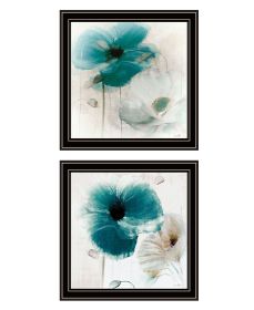 "Poppy Collection" 2-Piece Vignette By Sophie 6, Ready to Hang Framed Print, Black Frame