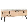 Storage Bench 43.3" Solid Wood Fir