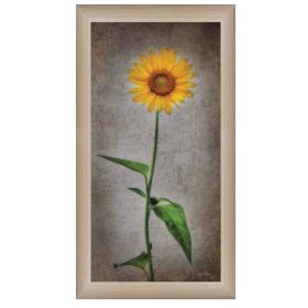 "Sunflower I" By Lori Deiter, Printed Wall Art, Ready To Hang Framed Poster, Beige Frame