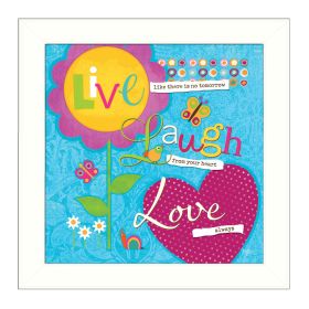 "Love Always" By Mollie B., Printed Wall Art, Ready To Hang Framed Poster, White Frame